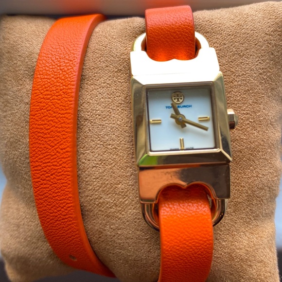 Tory Burch Wrap-Around Orange Watch. Like New! - Picture 2 of 4